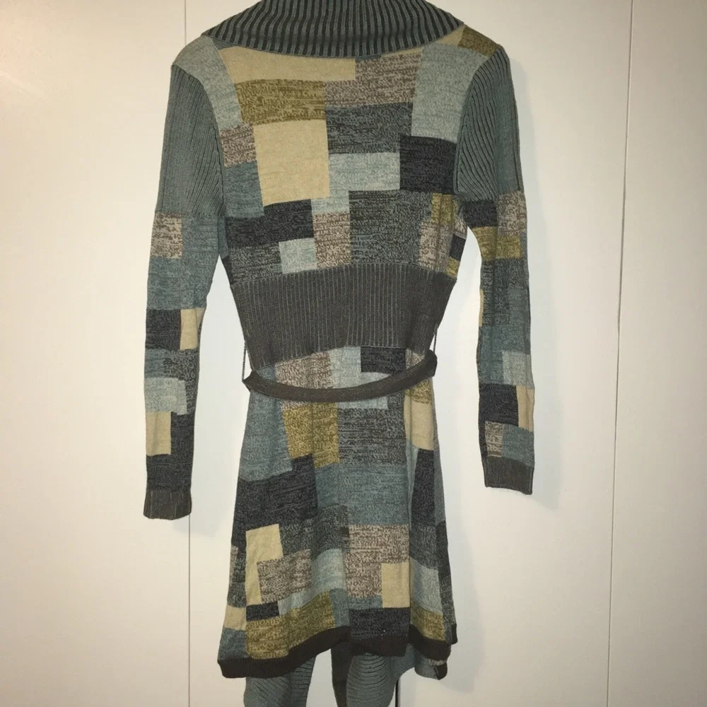 Nic + Zoe small long belted cardigan sweater soft